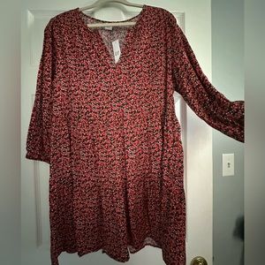 GAP PL Black and Red flower comfy dress.